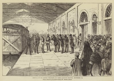 Arrival of Sir Garnet Wolseley at Cairo Railway Station, 15 September by Herbert Johnson